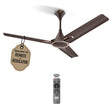 Ceiling fan with remote control on a white background