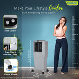 Symphony HiFlo Personal Air Cooler 40 Litre (Light Grey)