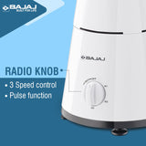 Bajaj GX-1 500 Watt Mixer Grinder with 3 Jars (White)