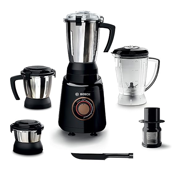 Bosch Truemixx Bold 600W 4 Jar Juicer Mixer Grinder (Black)