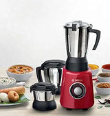Bosch Truemixx Radiance 600W 3 Jar Mixer Grinder (Red)