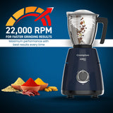 Crompton Ameo Pro 750W 3 Jar Mixer Grinder (Black & Blue)