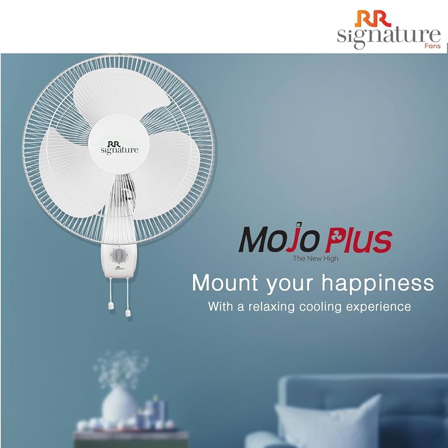 RR Signature Mojo Plus High Speed 400mm Wall Fan (White)