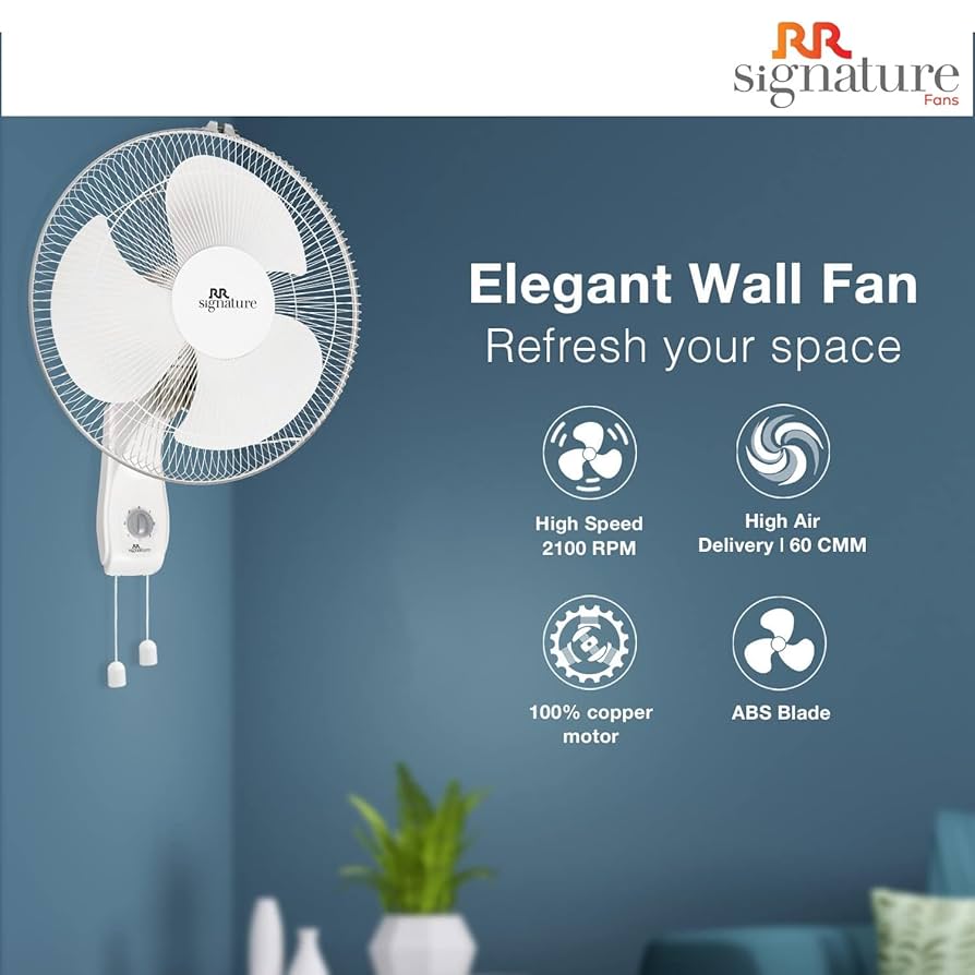 RR Signature Mojo Plus High Speed 400mm Wall Fan (White)