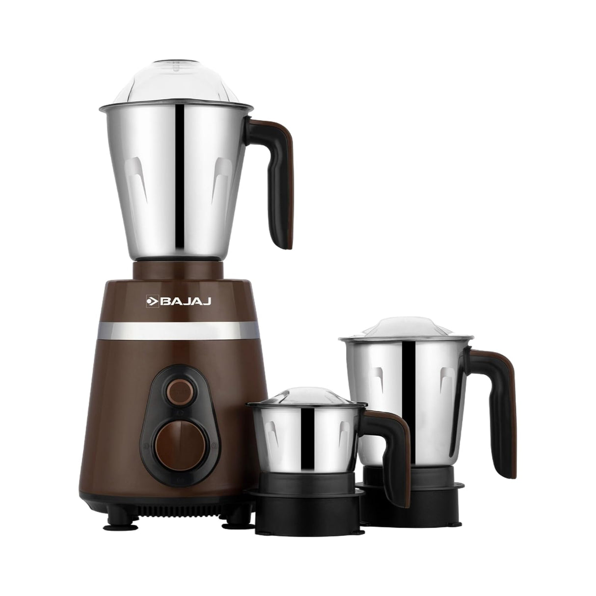 Bajaj Ninja Series Powergrind 3 Jars | Powerful 1000W Titan Motor | Mixer Grinder | Belgian Chocolate