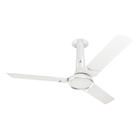 White ceiling fan on a white background