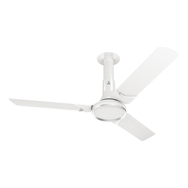White ceiling fan on a white background