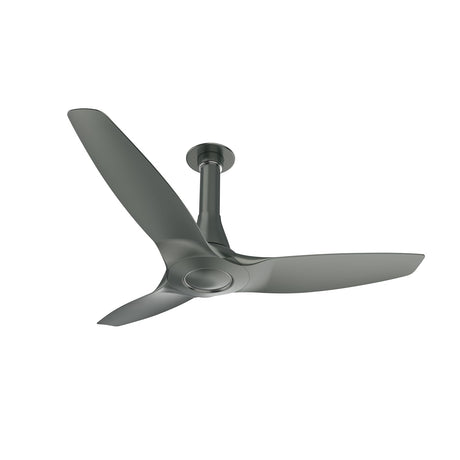 Ceiling fan with three blades on a white background