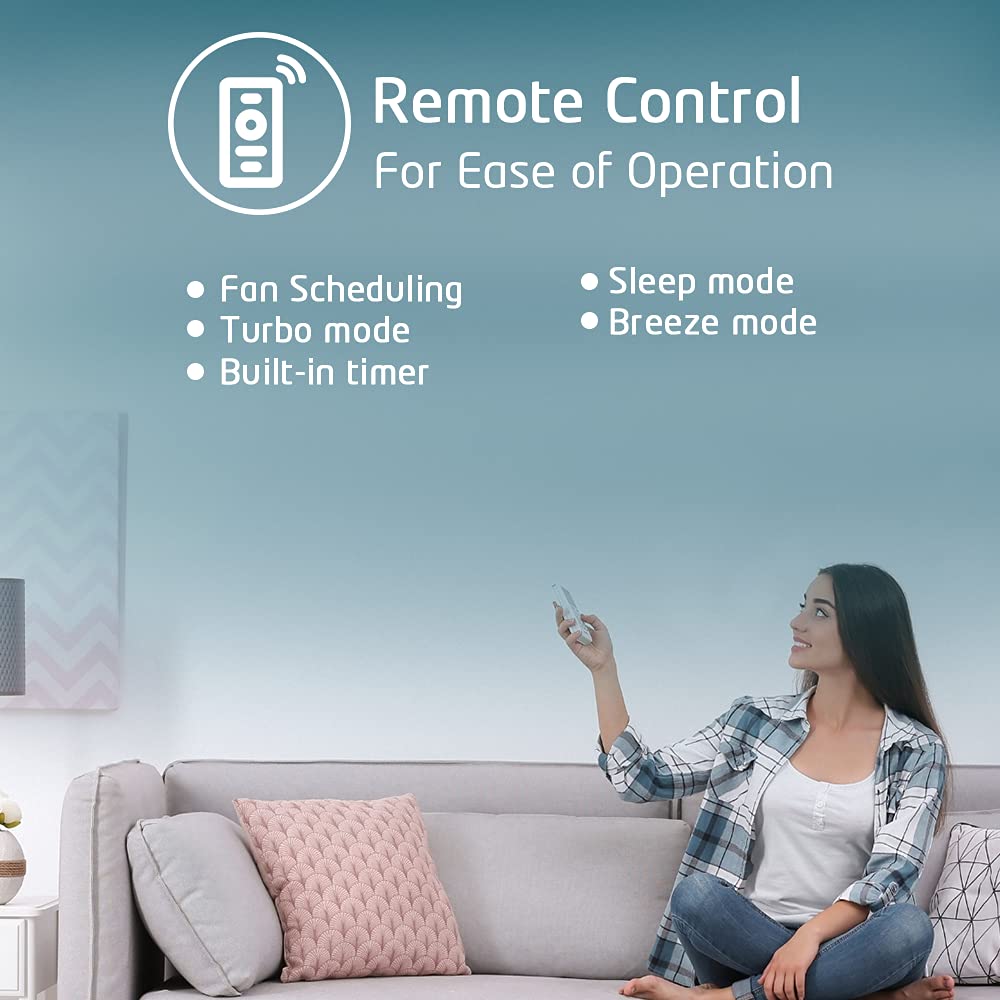 orient electric I- FLoat ceiling fan with remote controlled for ease of operation 