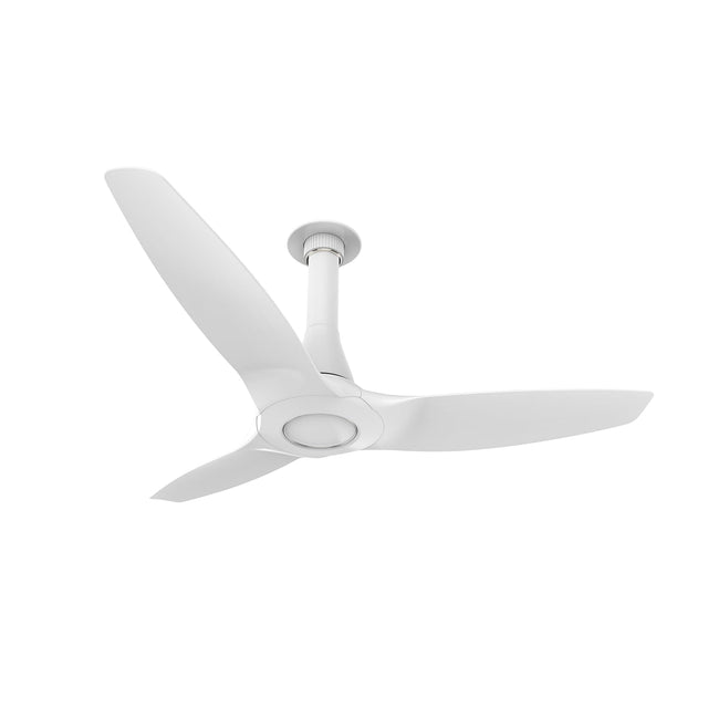 White ceiling fan on a white background