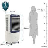 Orient Electric Knight 70L Desert Air Cooler with Densenest Honeycomb pads, Ice chamber, Dust Filter (Grey)