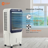 Orient Electric Knight 70L Desert Air Cooler with Densenest Honeycomb pads, Ice chamber, Dust Filter (Grey)