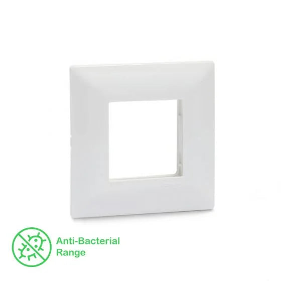 Schneider Livia 2 M Grid & 2 M Cover Plate White P0702
