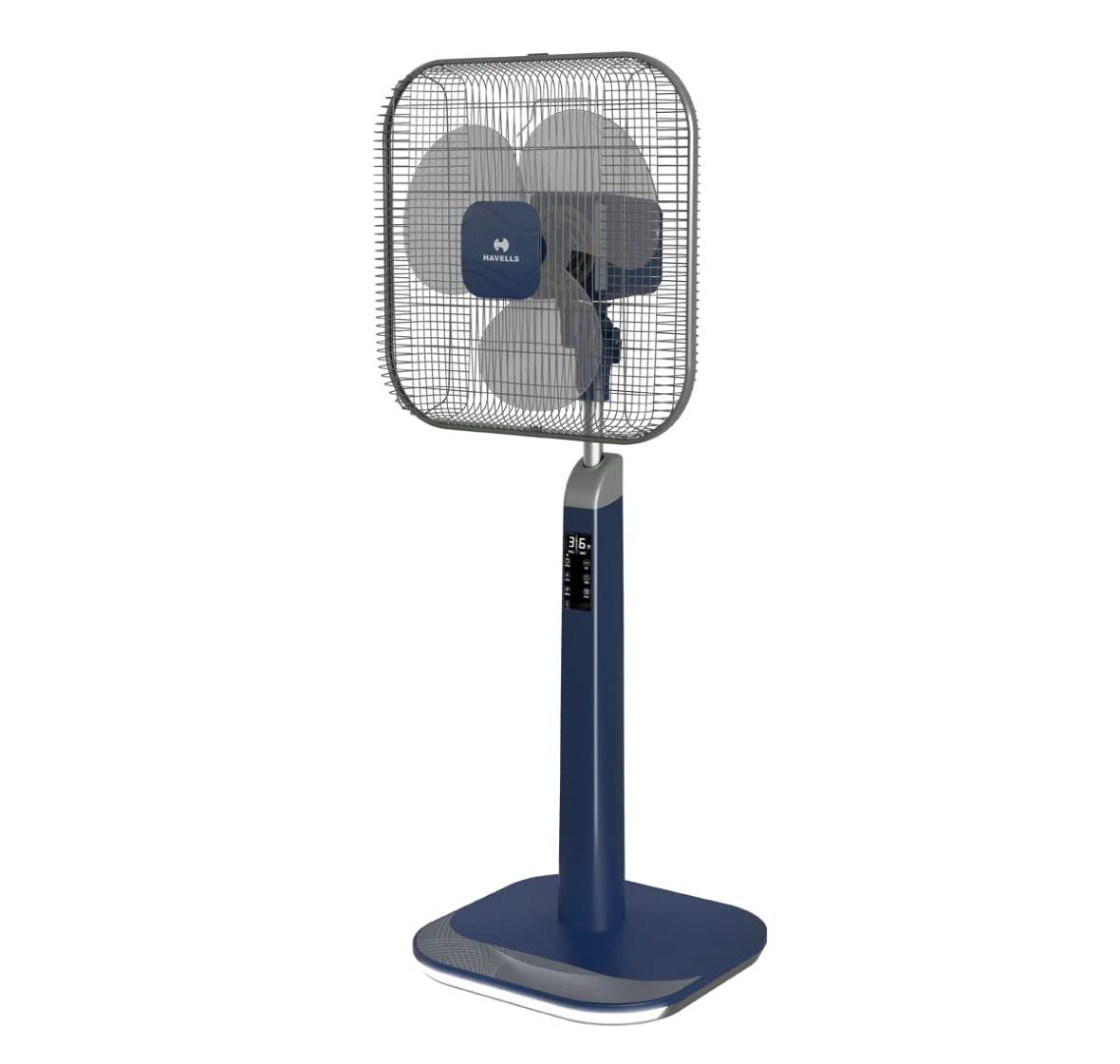 Havells Aindrila Premium 400mm Pedestal Fan (Dark Blue Gray)