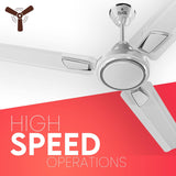 Polycab Zoomer DLX 1200mm High Speed Ceiling fan (Creamy White)