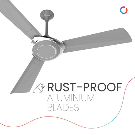 This Polycab Superb Neo Ceilingfan has rust-proof aluminium blades 