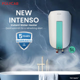 Polycab Intenso 5 litre Instant Water heater Geyser (White)