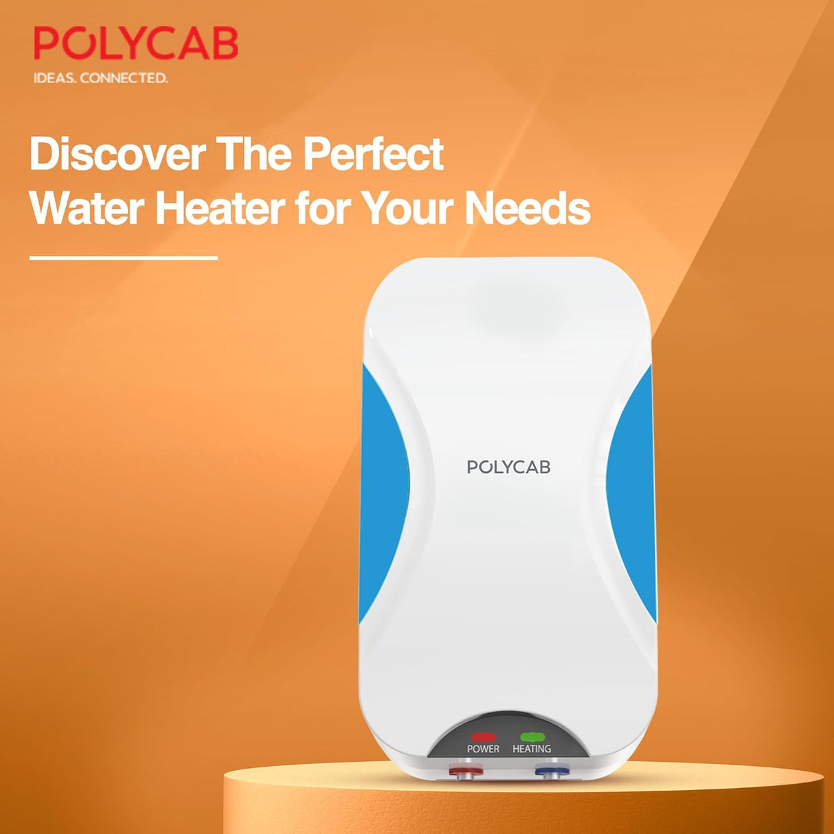 Polycab Intenso 5 litre Electric Instant Geyser (White Blue)