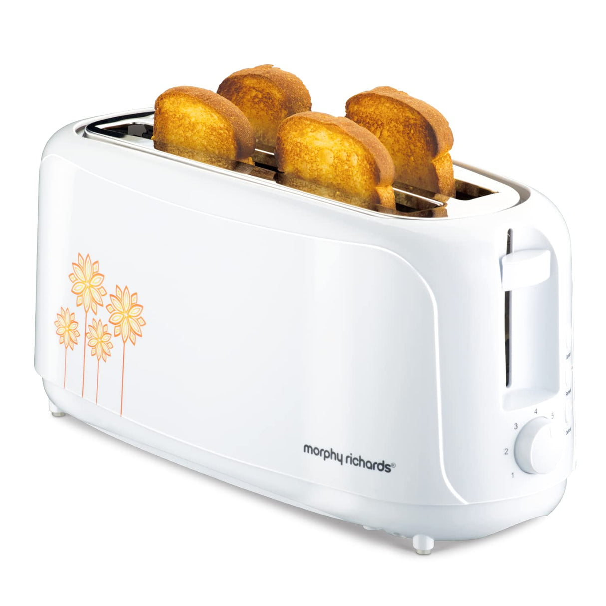 Morphy Richards at 402 1450Watts 4-Slice Automatic Pop-Up Toaster(White)