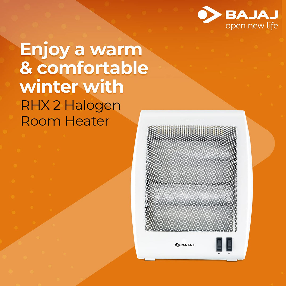 Bajaj RHX-2 800Watts Halogen Room Heater (White)