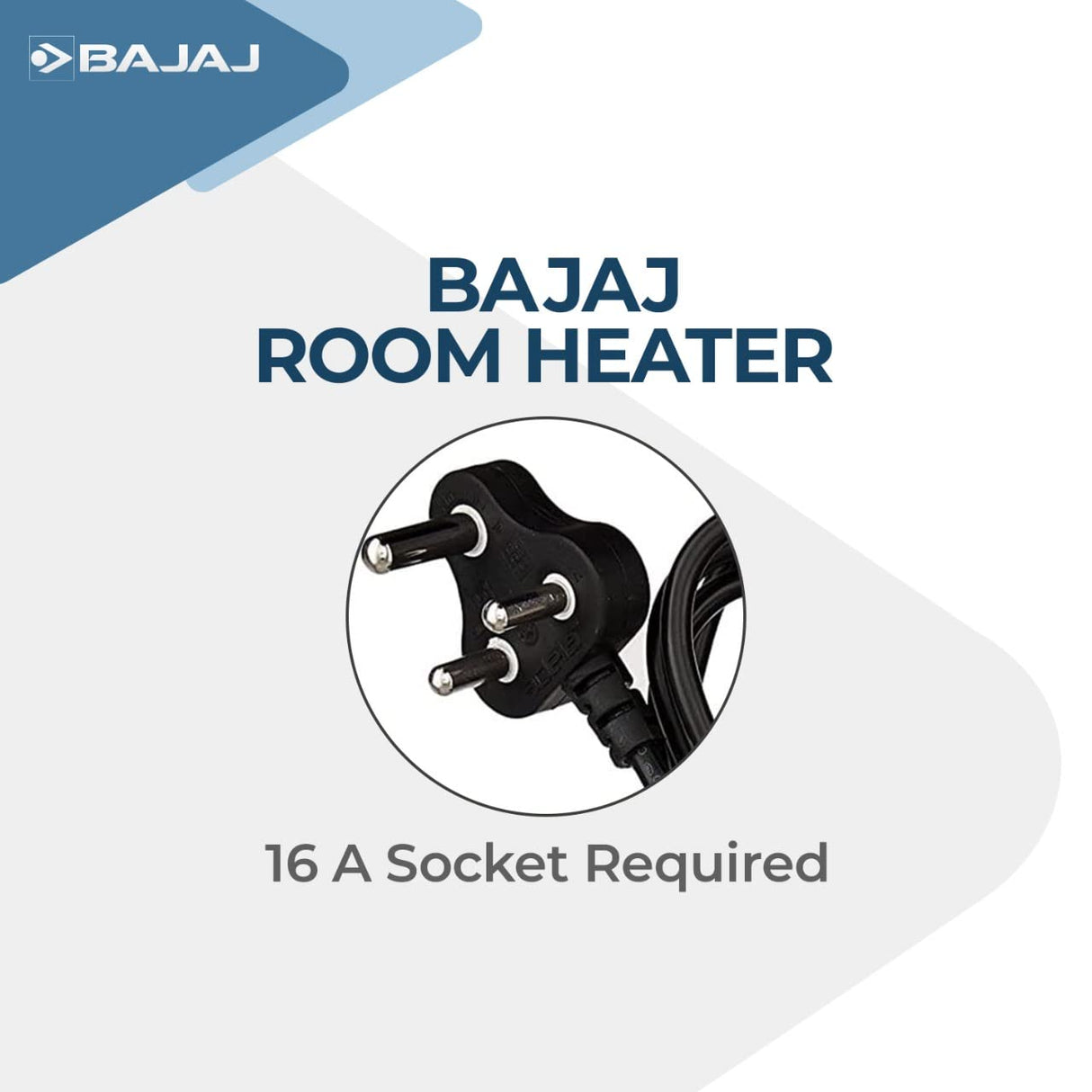 Bajaj Blow Hot 2000W Portable Room Heater (White)