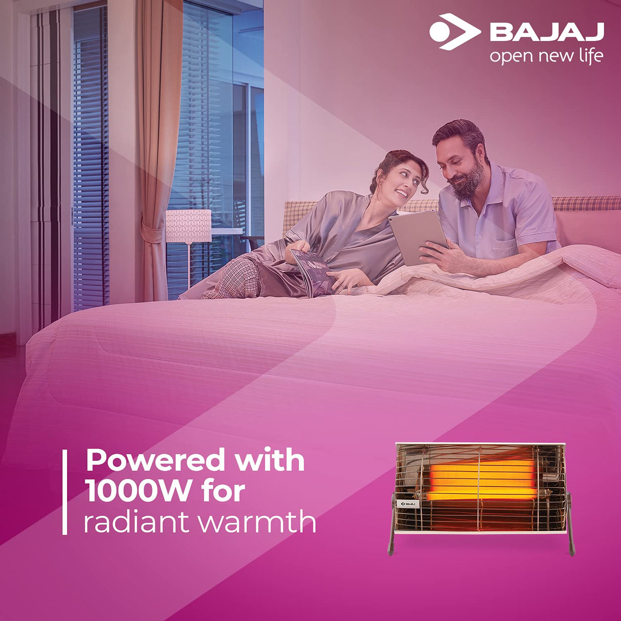 Bajaj Minor 1000W Radiant Room Heater (Multicolor)