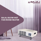 Bajaj Blow Hot 2000W Portable Room Heater (White)