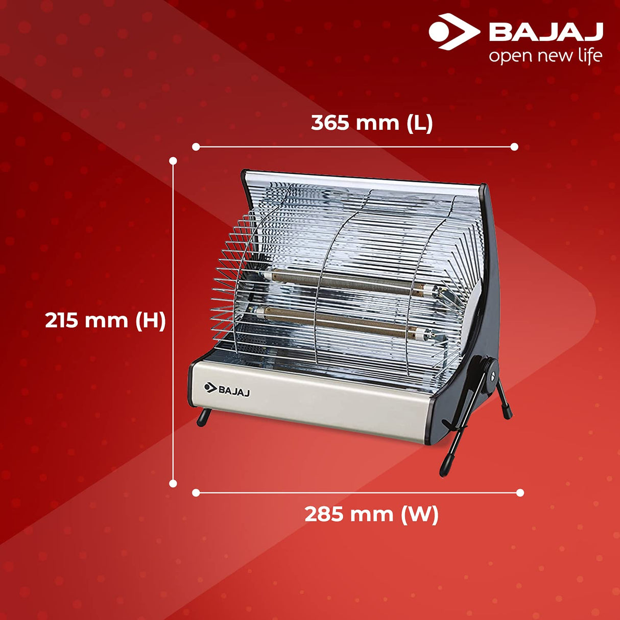 Bajaj Deluxe 2000 Watts ISI Approved Halogen Room Heater