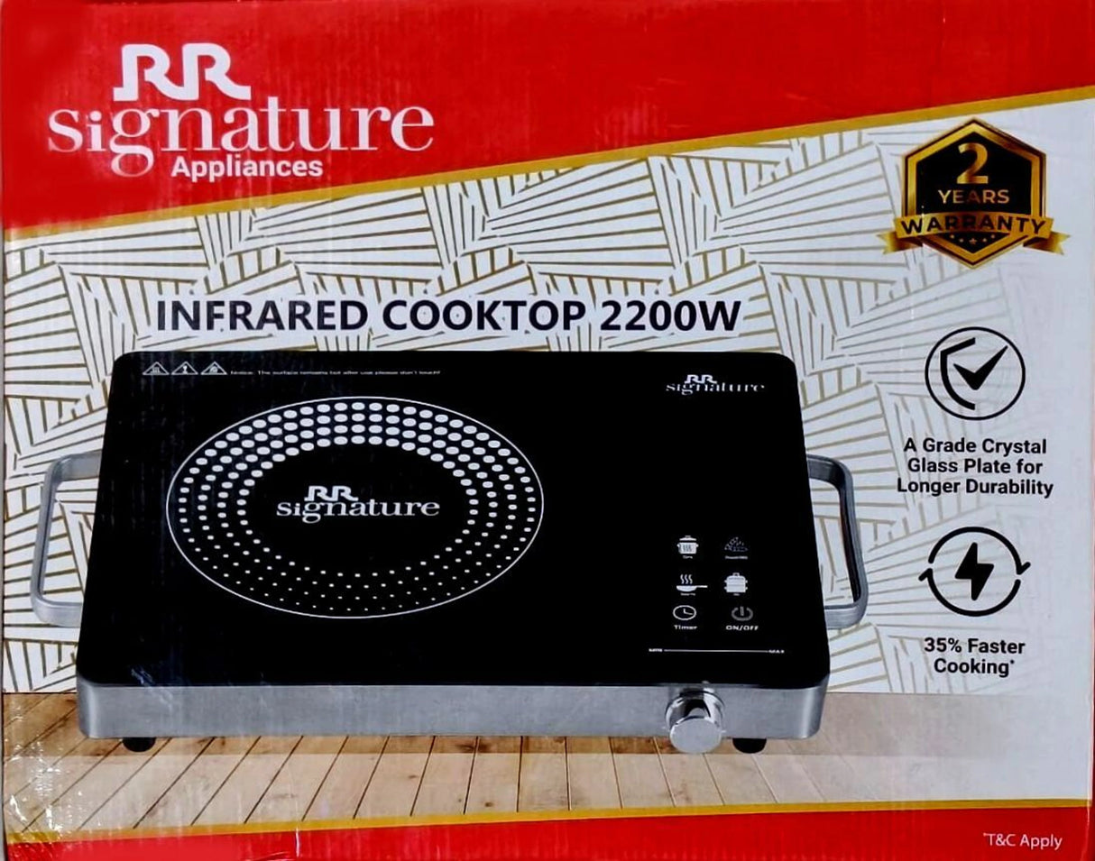 RR Signature 2200 Watts Infrared Cooktop with Touch Panel (Black)