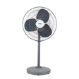 Stand fan with three blades on a white background