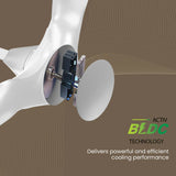 Crompton SilentPro Enso 1225mm Smart iOT-enabled BLDC Ceiling Fan (All white)