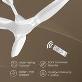 Crompton SilentPro Enso 1225mm Smart iOT-enabled BLDC Ceiling Fan (All white)