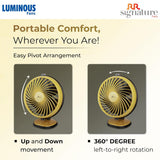 RR Signature Budy Hush Silent 230 mm Table Fan (Sporty Yellow)