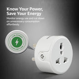 Havells 10A Smart Wi-Fi Socket with Voice Control & Energy Monitoring (White)