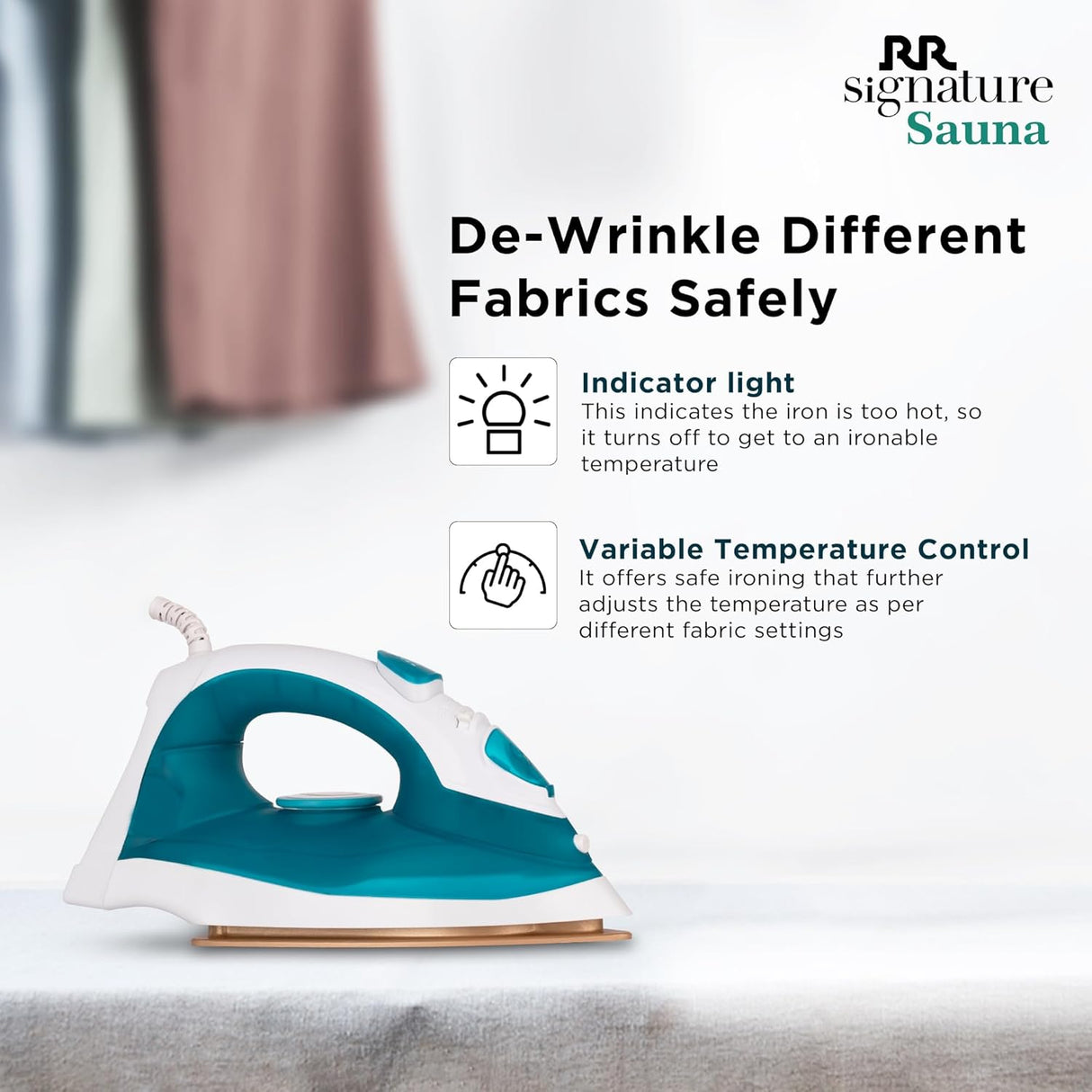 RR Signature Sauna 1250-watt Steam Iron (White)