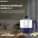 Havells Steamor Multicook Kettle 1.2 L 600 W Blue
