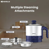 Havells Steamor Multicook Kettle 1.2 L 600 W Blue