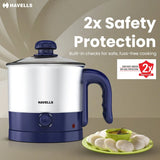 Havells Steamor Multicook Kettle 1.2 L 600 W Blue