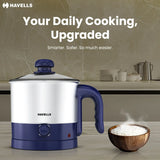 Havells Steamor Multicook Kettle 1.2 L 600 W Blue
