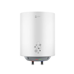 White water heater with brand logo on a white background