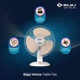 Bajaj Veloce 400 mm Champagne Fizz Table Fan