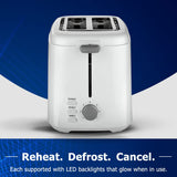Crompton SunBrown Deluxe Pop-up Toaster 800W (White)