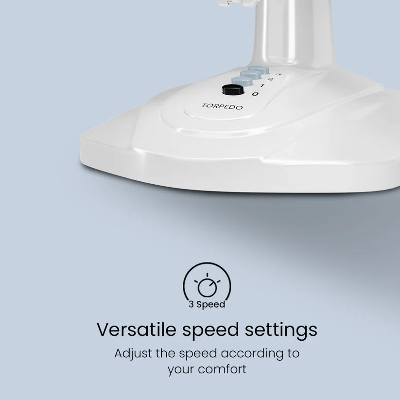 Crompton HighSpeed Torpedo 400mm Table Fan (KD White)