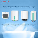 POLYCAB Celestia Prime 5-Star 10 Litre Storage Water Heater (White)