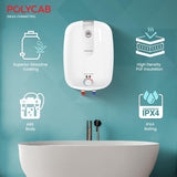 Polycab Elanza DLX 25 Litre Storage Water Heater Geyser (White)