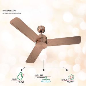 Polycab Superia SP07 Super Premium 1200 mm Ceiling Fan (Brushed Copper)